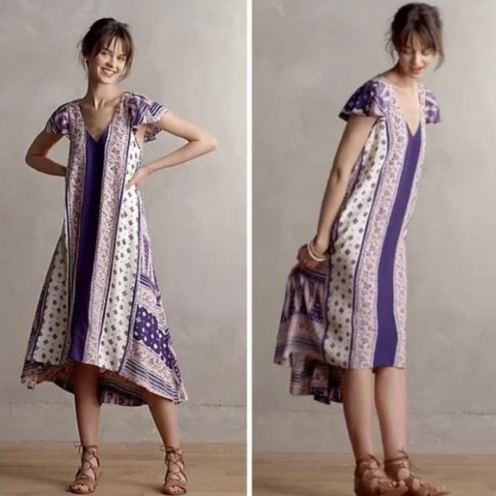 Anthropologie | Maeve Summertide Swing Tide Flowy Maxi Dress